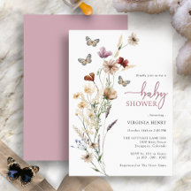 Baby Shower de mariposa rosa