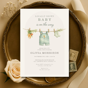 Invitación Baby Shower de Mercadillo de Agricultores Locales