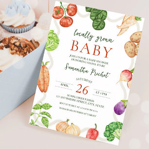 Invitación Baby Shower de Mercadillo de Granjeros Locales