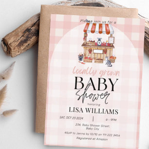 Invitación Baby Shower de mercado de cría local de bebés