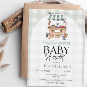 Invitación Baby Shower de mercado de cría local de bebés