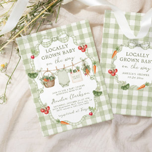 Invitación Baby Shower de Mercado de Granjero de Crecimiento