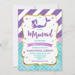 Invitación Baby Shower de Mermaid