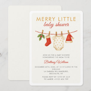 Invitación Baby Shower de Merry Little Baby Clothesline