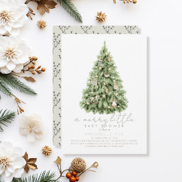 Invitación Baby Shower de Merry Little Christmas Tree