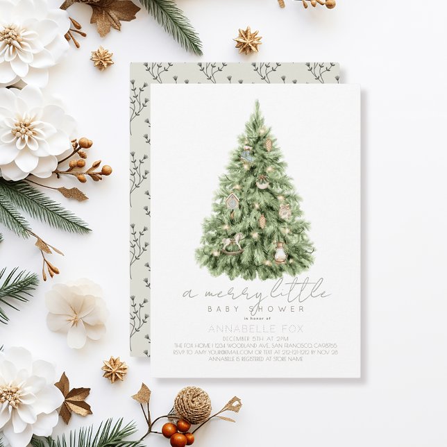Invitación Baby Shower de Merry Little Christmas Tree (Subido por el creador)