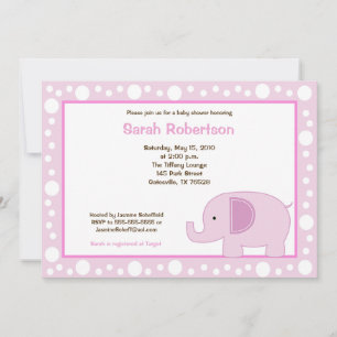 Invitación Baby Shower de Mod Elephant Jungle Dot 