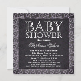 Invitación Baby Shower de Mod Swirls, Lilac