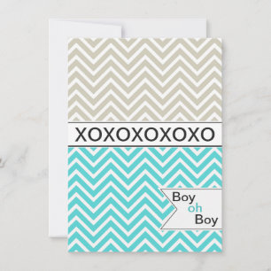 Invitación Baby Shower de moda de Chevron XOXO ~ N