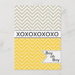 Invitación Baby Shower de moda de Chevron XOXO ~ N