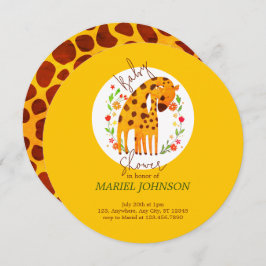 Invitación Baby Shower de Mommy and Baby Giraffe