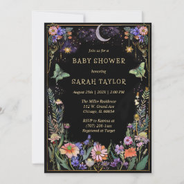 Invitación Baby Shower de Moody Forest editable