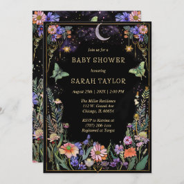 Invitación Baby Shower de Moody Forest editable