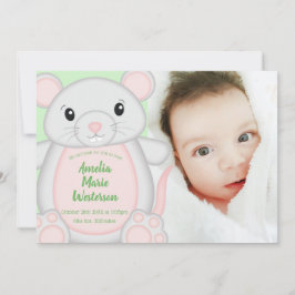 Invitación Baby Shower de mouse