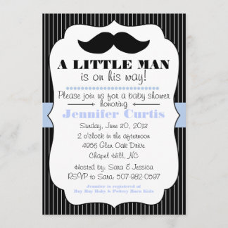 Invitación Baby Shower de Mustache Little Man