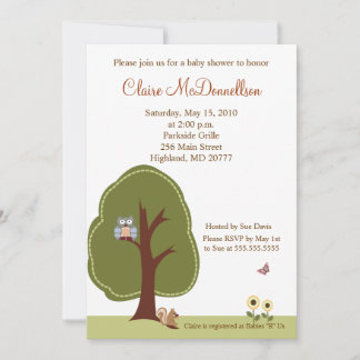 Invitación Baby Shower de Nature Woodland 5x7