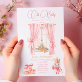 Invitación Baby Shower de navidades: acuarela de petaca