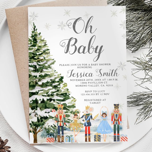 Invitación Baby Shower de Navidades de Snowflakes para cazado (Subido por el creador)