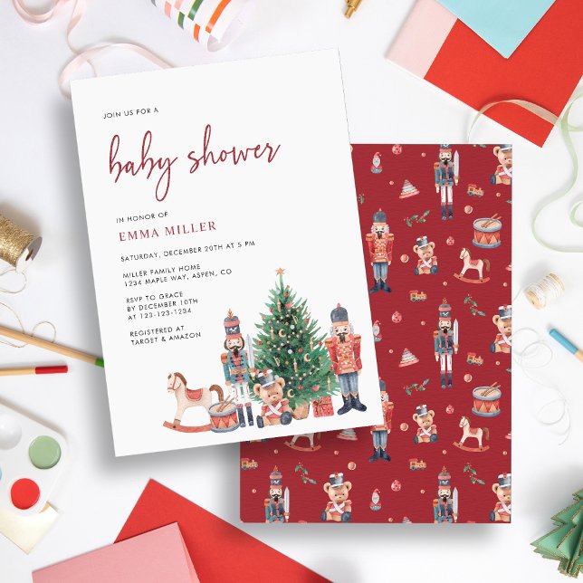 Invitación Baby Shower de Navidades de vacaciones (Holiday Christmas Baby Shower Invitation
)