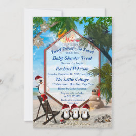 Invitación Baby Shower de Navidades de verano