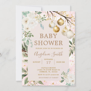 Invitación Baby Shower de Navidades de Winter Ornament
