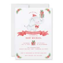 Baby Shower de Navidades elefantes blancos