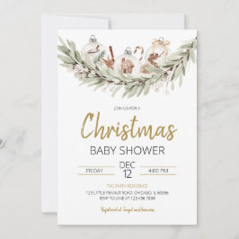 Invitación Baby Shower de Navidades rusos