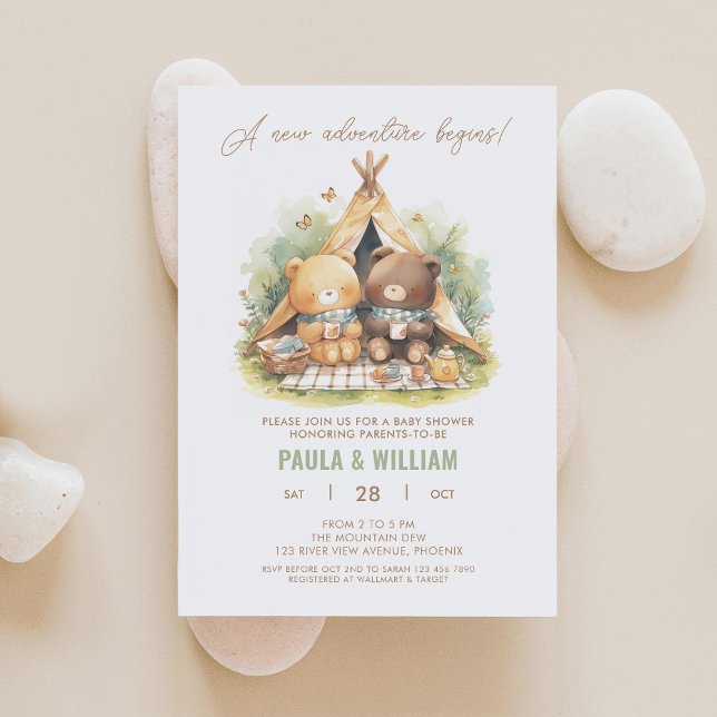 Invitación Baby Shower de New Adventure Happy Camp (Subido por el creador)