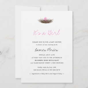 Invitación Baby Shower de Nido de Nido de Bird