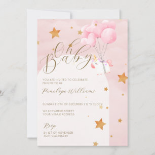Invitación Baby Shower de Oh Baby Pink Unicorn