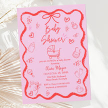 Baby Shower de onda rápida de moda de mano de mano