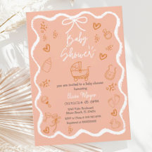 Baby Shower de onda rápida de moda de mano de mano