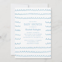 Baby Shower de ondas náuticas azules | Costera mod