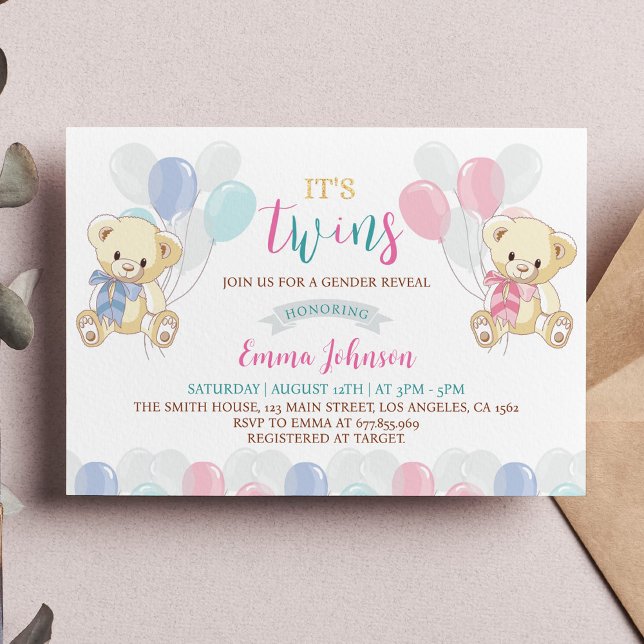 Invitación Baby Shower de Oso de Oso de Oso Pequeñ (Subido por el creador)