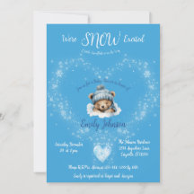 Baby Shower De Oso De Teddy De Nieve Emocionado