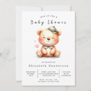 Invitación Baby Shower de oso ruso en línea