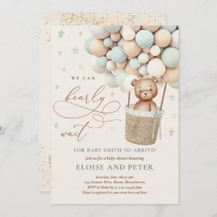 Invitación Baby Shower de Oso Verde Sage Bear Bear