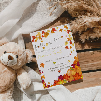 Invitación Baby Shower de Otoño - Baby Shower Party de Otoño 