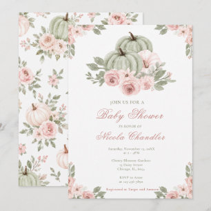 Invitación Baby Shower de Otoño Calabaza
