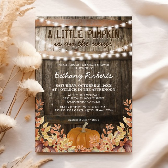Invitación Baby Shower de Otoño Rústico (Subido por el creador)