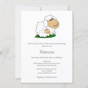Invitación Baby Shower de ovejas