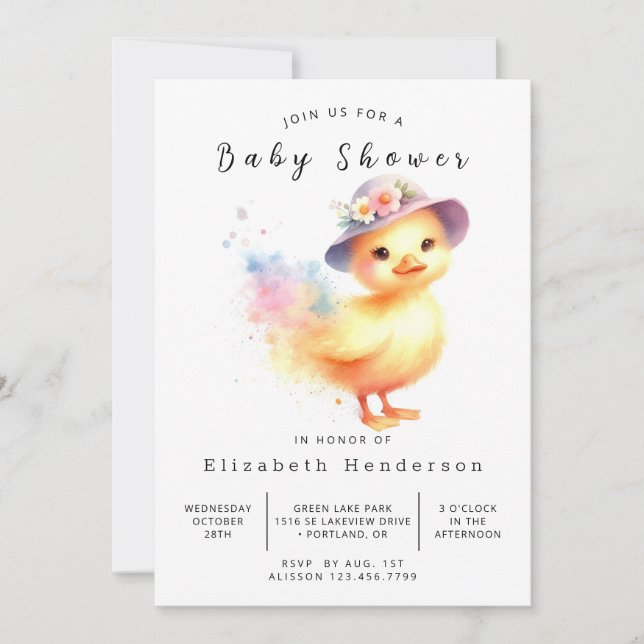 Invitación Baby Shower de pack editable ruso (Anverso)