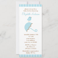 Baby Shower de pájaro azul