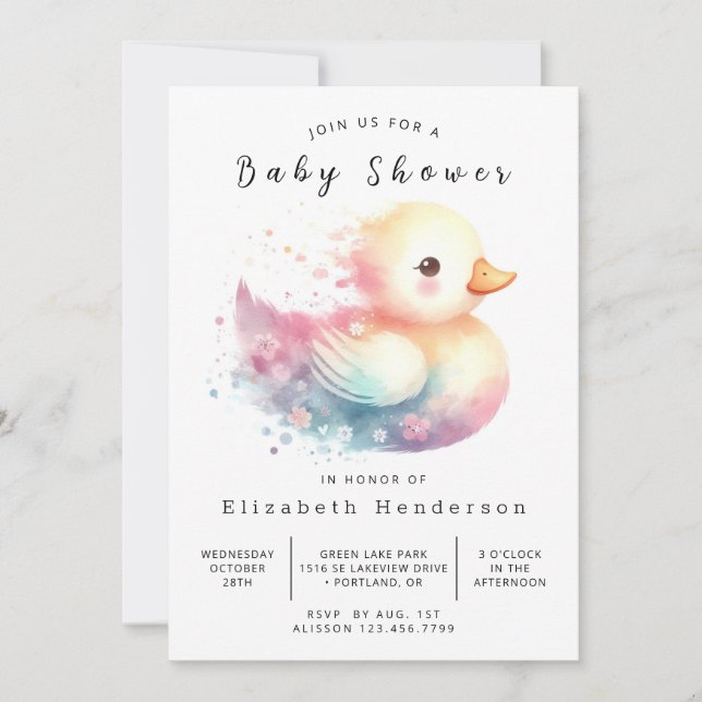 Invitación Baby Shower de paque editable para moda (Anverso)