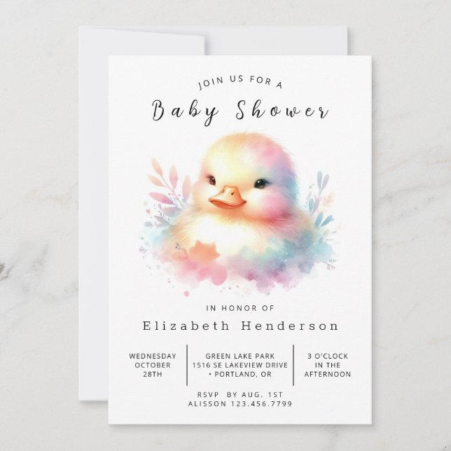 Invitación Baby Shower de paque editable para moda (Anverso)