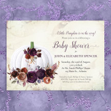 Baby Shower de Parejas de Calabaza Blanca de Otoño
