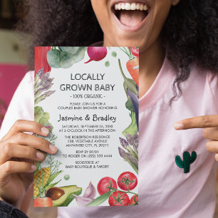 Invitación Baby Shower de Parejas de Mercado de Agricultores 