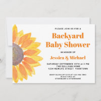 Invitación Baby Shower de Parejas del patio traser
