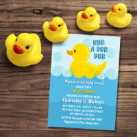 Baby Shower de pato amarillo de goma A Dub