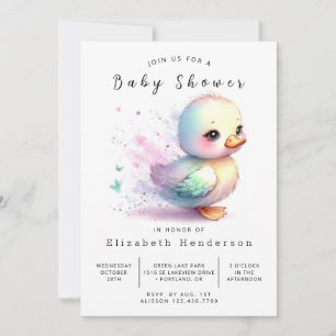 Invitación Baby Shower de pato imprimible ruso